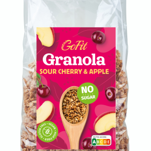 Gluténmentes Meggyes-Almás Granola Hozzáadott cukor és édesítőszer nélkül 1 kg
