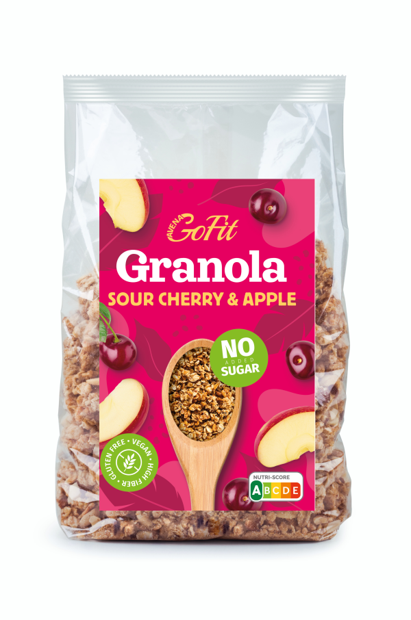 Gluténmentes Meggyes-Almás Granola Hozzáadott cukor és édesítőszer nélkül 1 kg