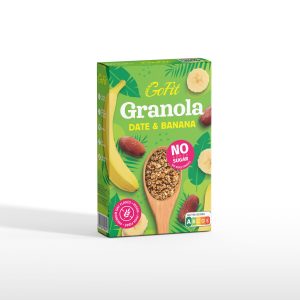 Gluténmentes Banános-Datolyás Granola hozzáadott cukor és édesítőszer nélkül 250 g