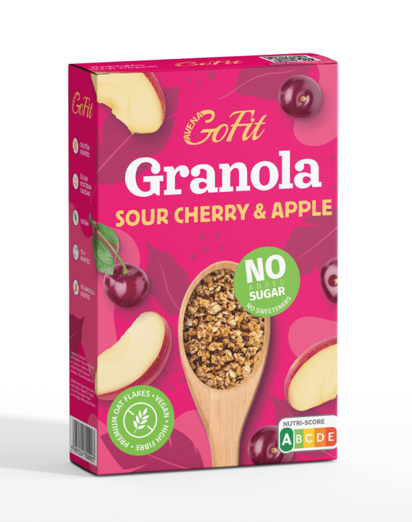 Gluténmentes Meggyes-Almás Granola Hozzáadott cukor és édesítőszer nélkül
